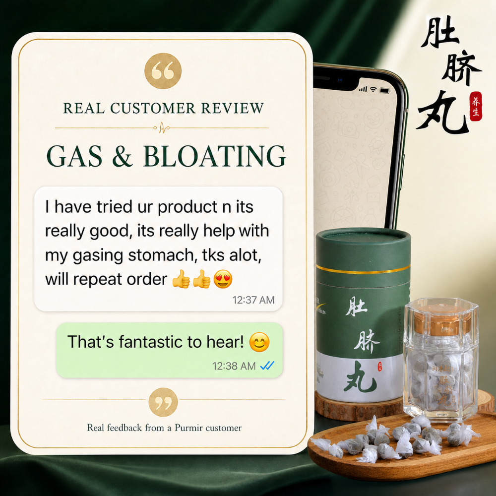 Customer feedback about gas and bloating