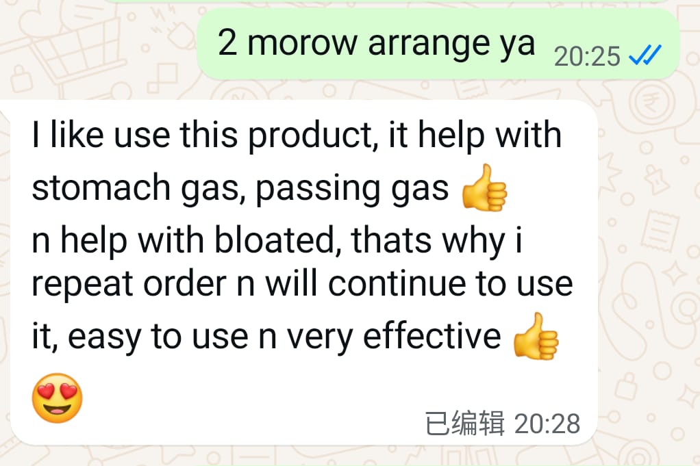 英文顾客分享胀风体验